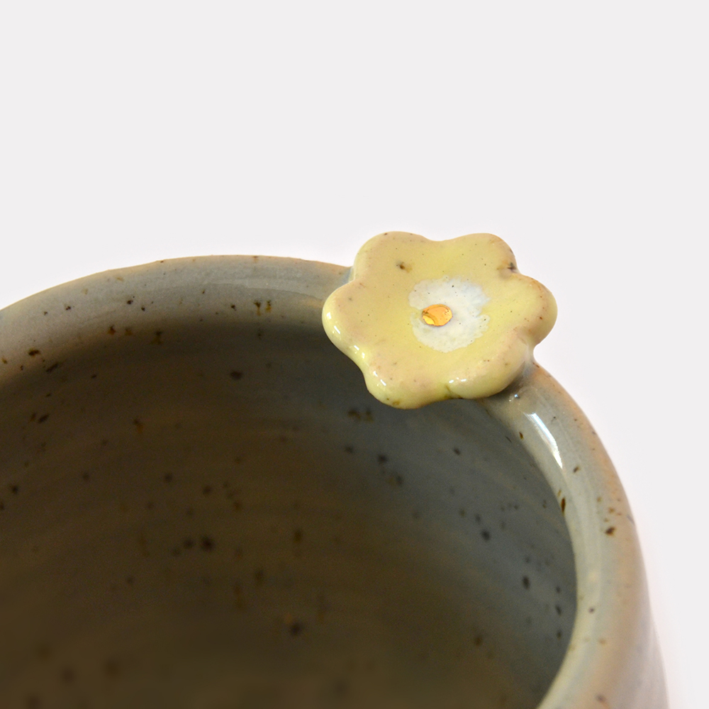 Cană din gresie pentru cafea sau ceai - Primăvara - imagine 2