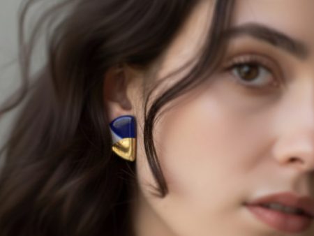 Cercei Duet, Aur și Albastru Cobalt