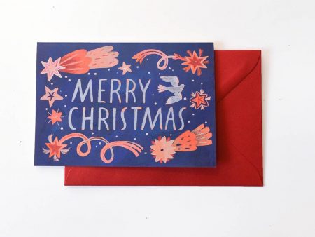 Felicitare cu plic, din hârtie reciclată – Merry Christmas